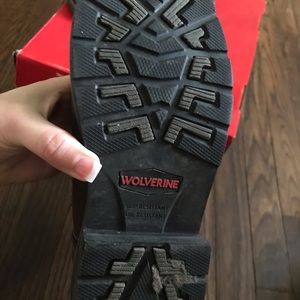 Wolverine brand steel toe work boots